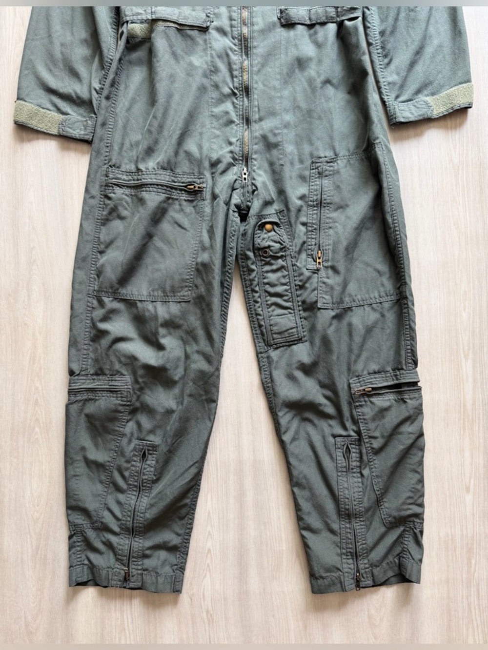 Vintage USAF Sage Green CWU-27/P Summer Flyer's Coveralls Air Force Sz 42 Short - Picture 3 of 13